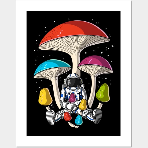 Psychedelic Astronaut Psychonaut Wall Art by underheaven